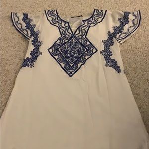 THML white embroidered dress